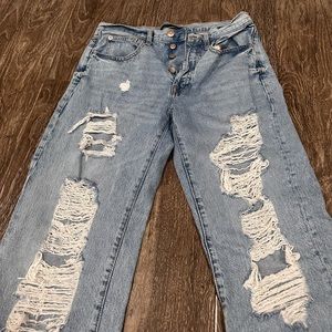 Aeropostale Light Blue Distressed Flare Jeans ~ EUC
